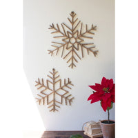 woven natural oversized snowflakes set of 2 natural