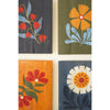 Hand Painted Recycled Wood Floral Wall Art 