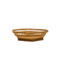 Woven basket on a white background