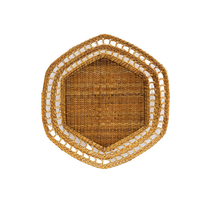 Hexagonal woven basket