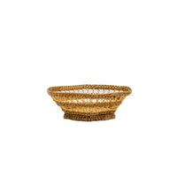 Woven basket on a white background