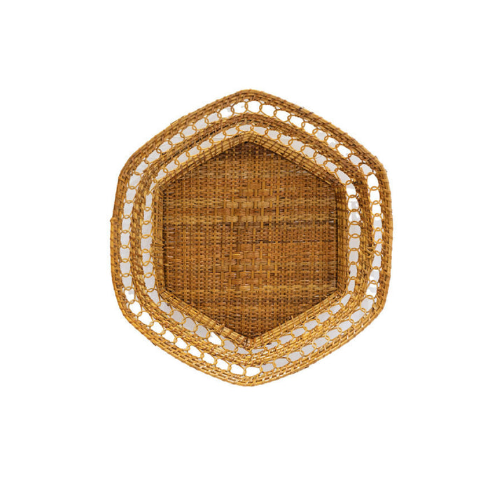 Hexagonal woven basket 