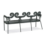 metal garden bench powder coated aluminum