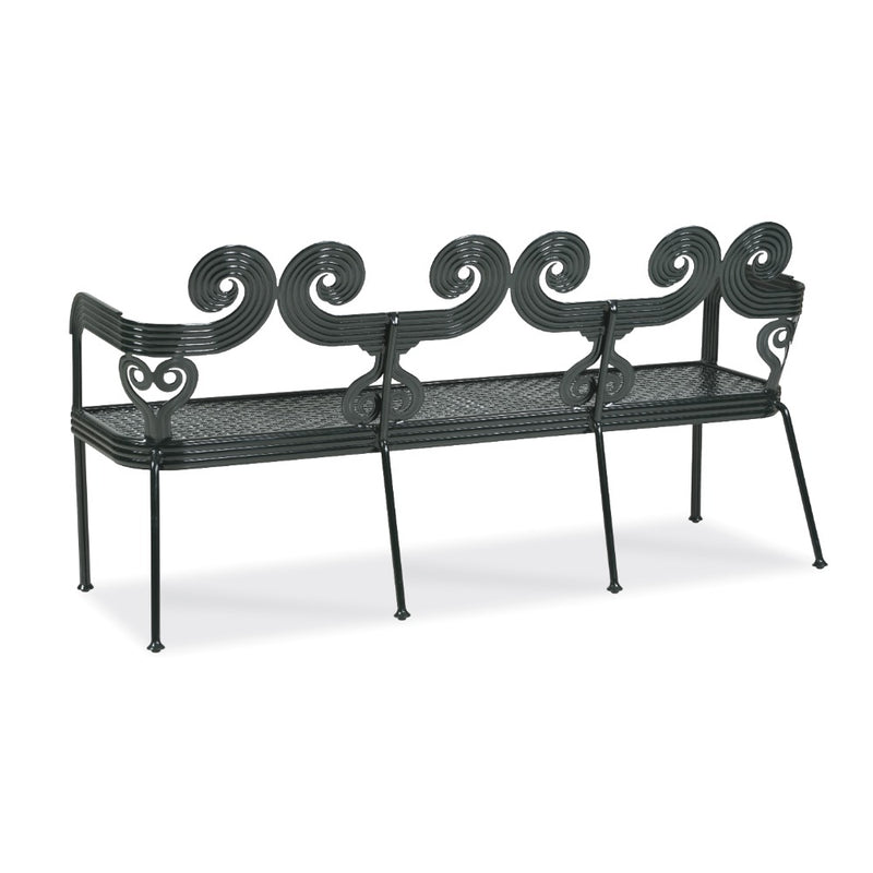 metal garden bench powder coated aluminum