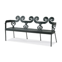 metal garden bench powder coated aluminum