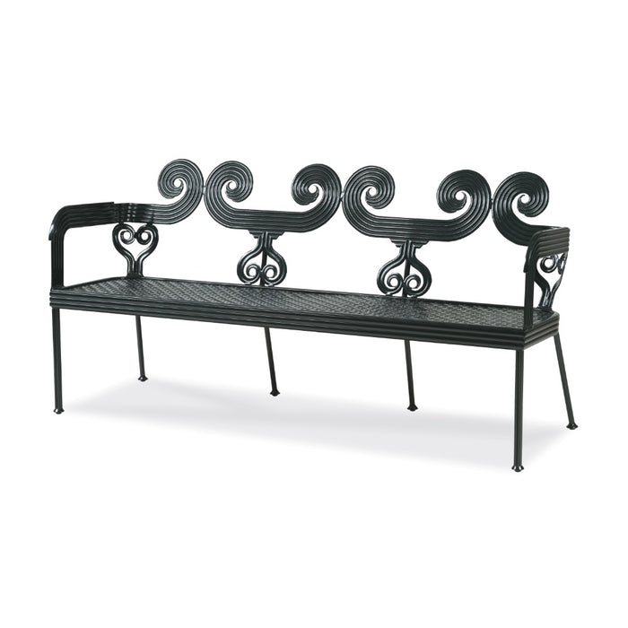 metal garden bench powder coated aluminum