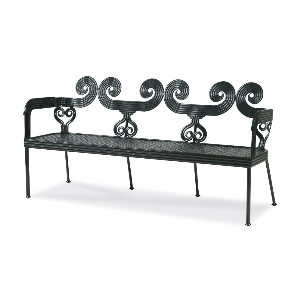 metal garden bench powder coated aluminum