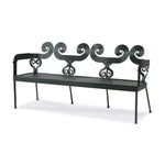 metal garden bench powder coated aluminum