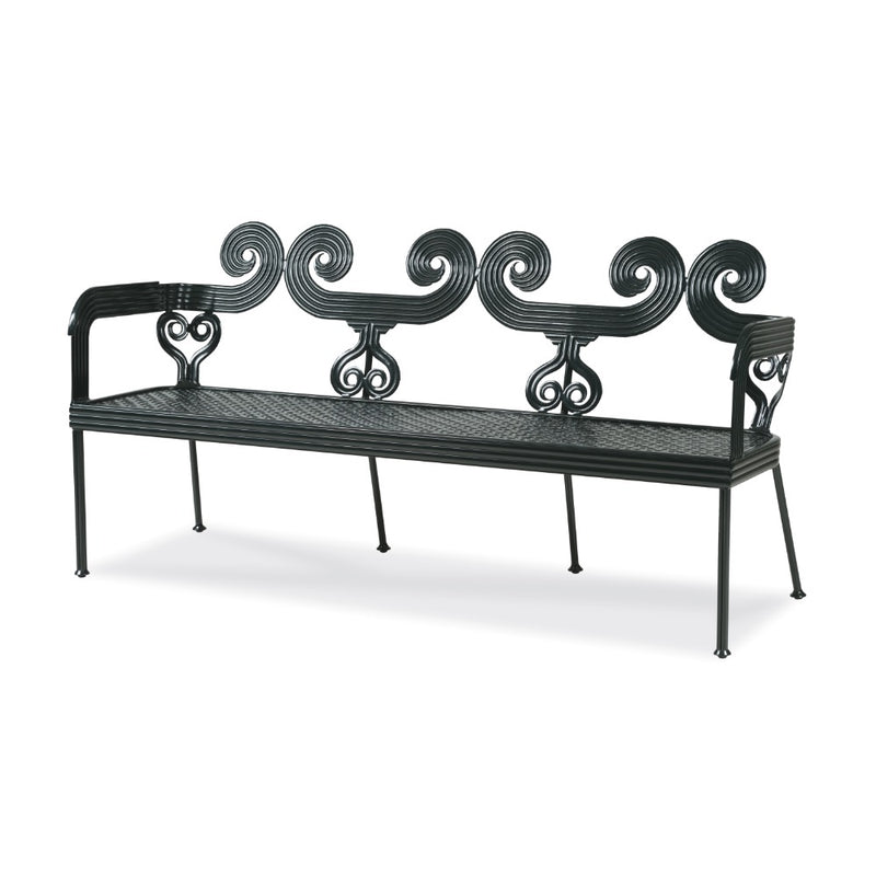 metal garden bench powder coated aluminum