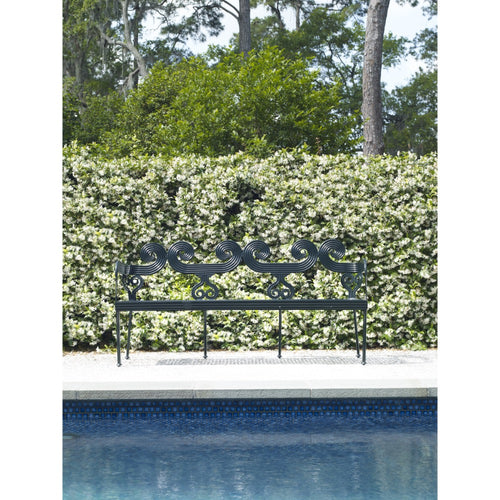 metal garden bench powder coated aluminum