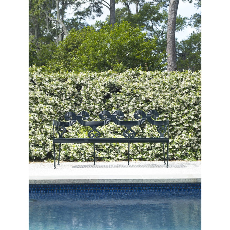 metal garden bench powder coated aluminum