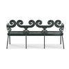 metal garden bench powder coated aluminum