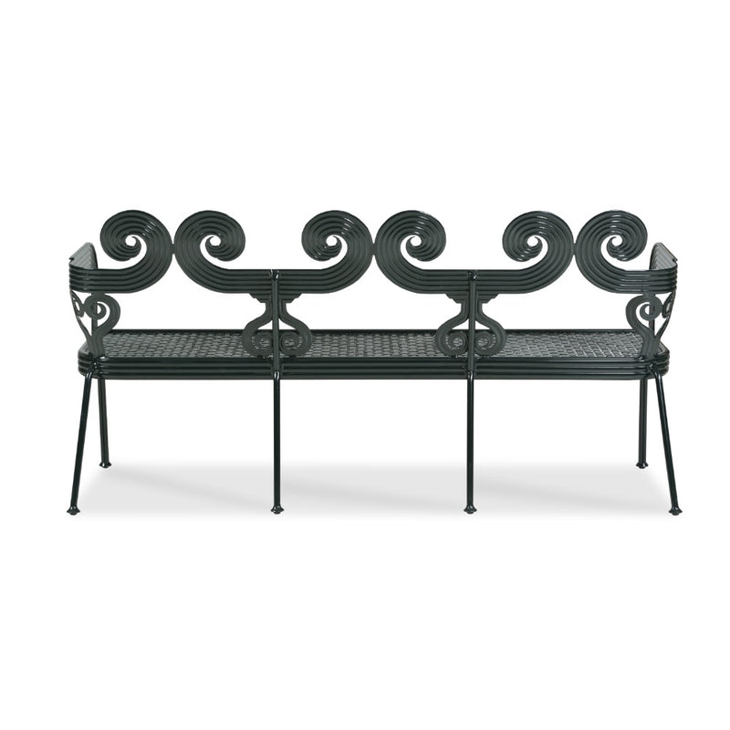 metal garden bench powder coated aluminum