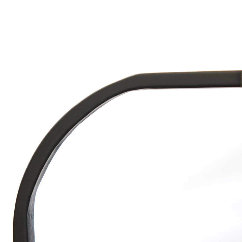 blackened aluminum firewood basket handle