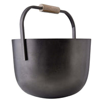 blackened aluminum firewood basket handle