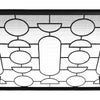 fireplace screen natural iron geometric gray finish 