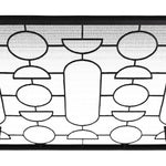 fireplace screen natural iron geometric gray finish 
