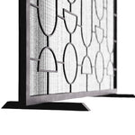 fireplace screen natural iron geometric gray finish 