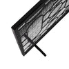 fireplace screen natural iron geometric gray finish 