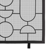 fireplace screen natural iron geometric gray finish 