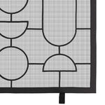 fireplace screen natural iron geometric gray finish 