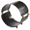 log holder modern hammered iron marble details round