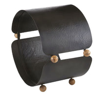 log holder modern hammered iron marble details round