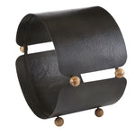 log holder modern hammered iron marble details round