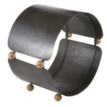 log holder modern hammered iron marble details round