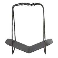black finish hammered iron log holder 
