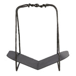 black finish hammered iron log holder 