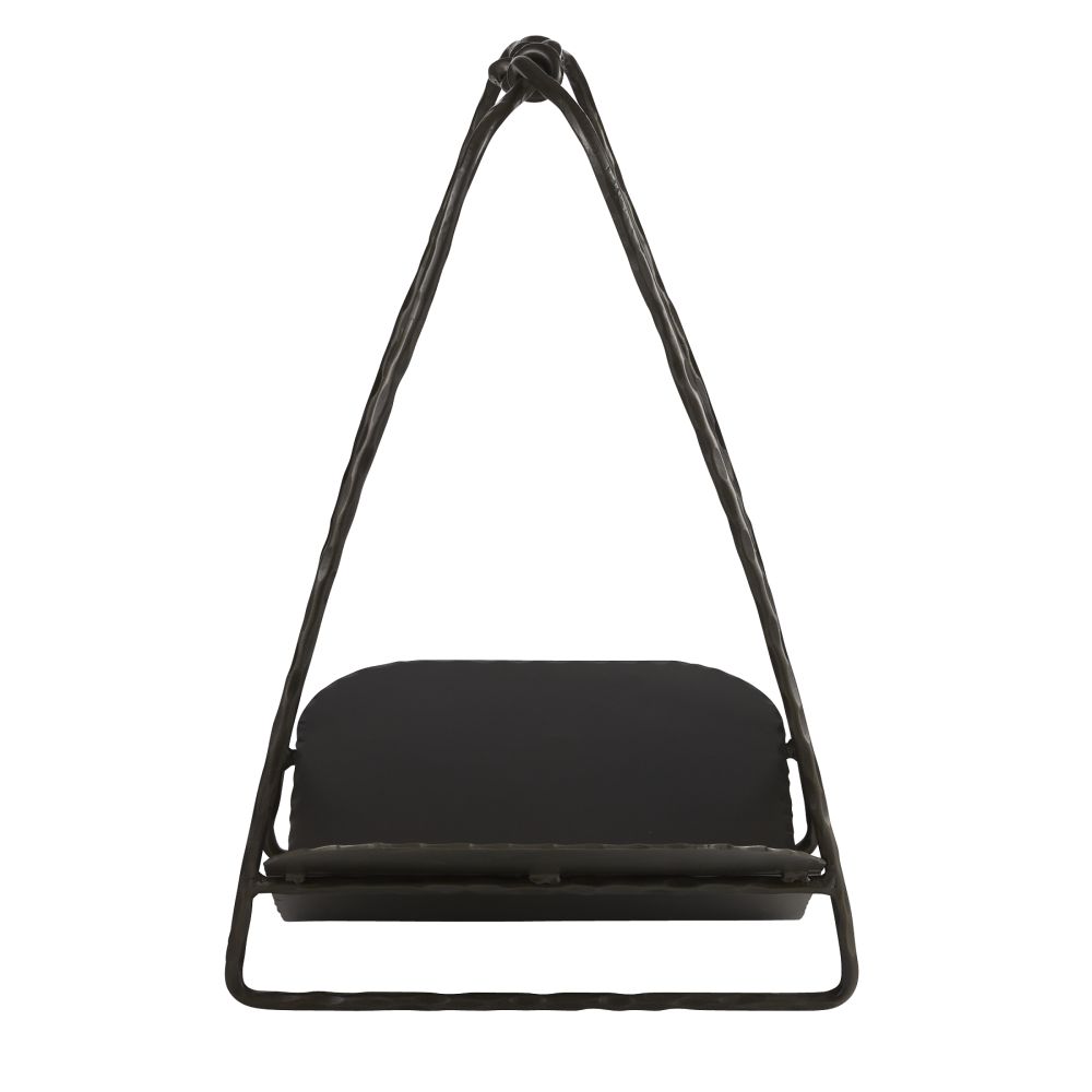 black finish hammered iron log holder 