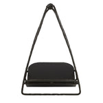 black finish hammered iron log holder 
