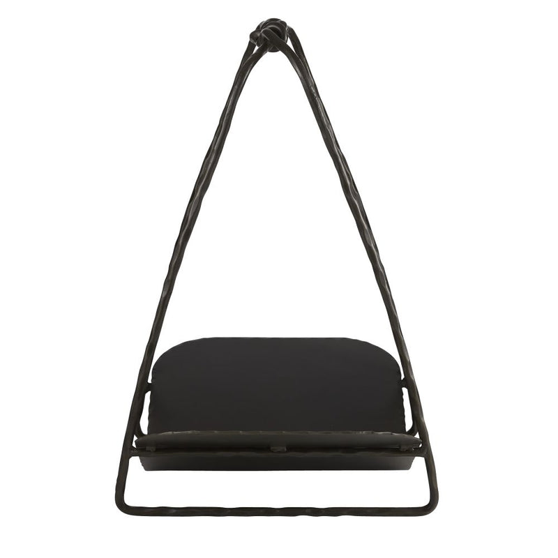 black finish hammered iron log holder 