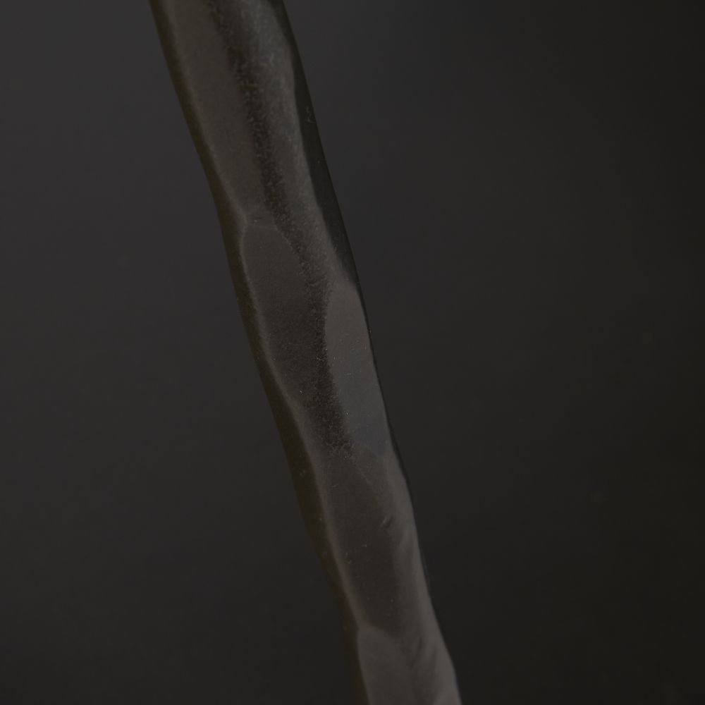 black finish hammered iron log holder 