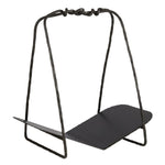 black finish hammered iron log holder 