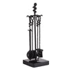 blackened iron fireplace tool set shovel tongs poker