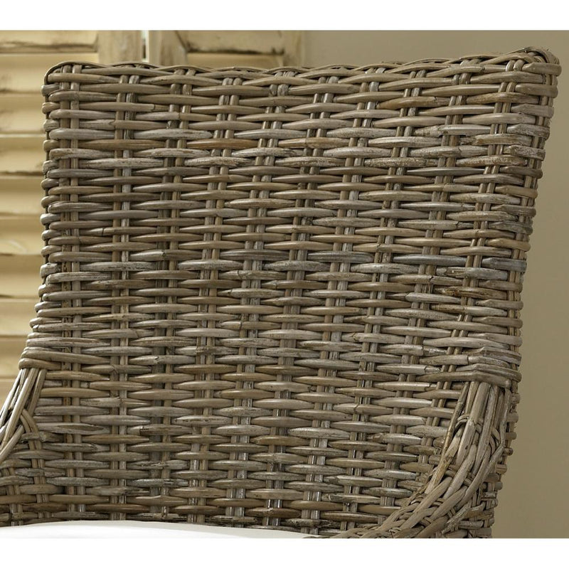 Luxury Designer Padma's Plantation Set of 2 Dining Chairs Grey Kubu Rattan Alfresco