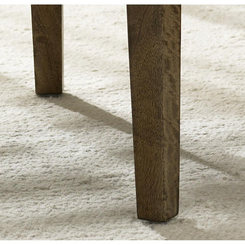 natural grey Kubu woven wicker counter stool  curved back white seat cushion wood legs Padma's Plantation