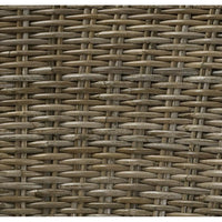 natural grey Kubu woven wicker counter stool  curved back white seat cushion wood legs Padma's Plantation