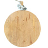 natural wood handled round charcuterie board clear white geode 