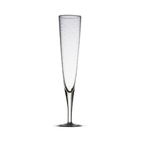 Bubbled glass clear champagne flute
