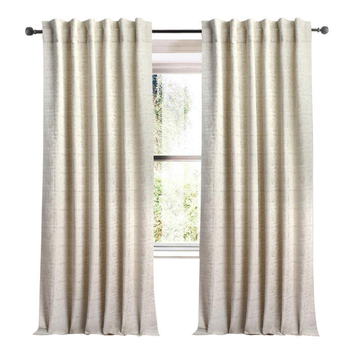 Drapery Curtain Panel Ivory Rod Pocket Natural