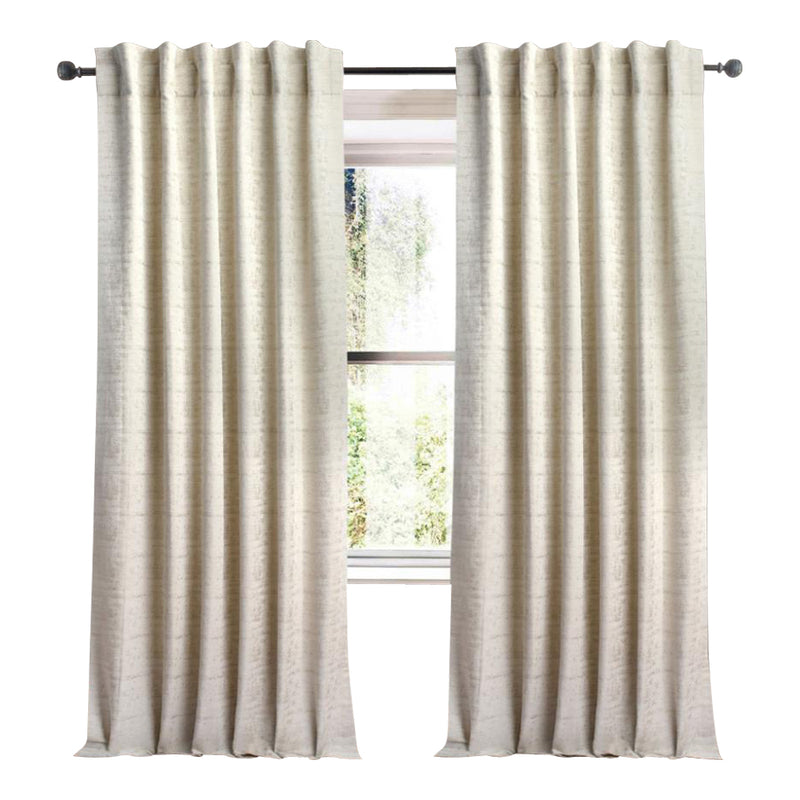 Drapery Curtain Panel Ivory Rod Pocket Natural