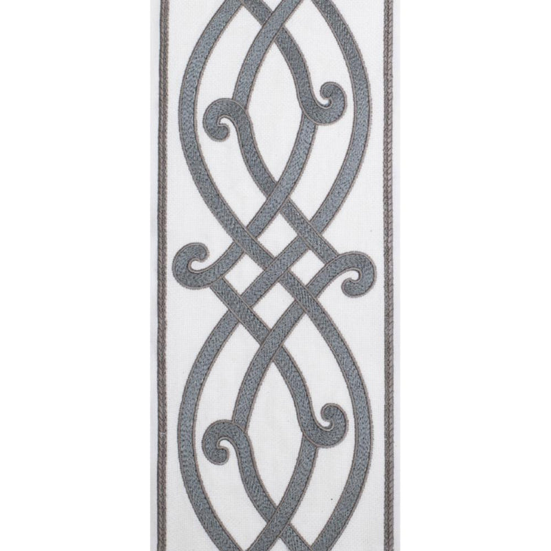 Drapery Curtain Panel Linen Cotton Rod Pocket White Gray Swirl