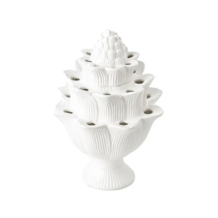 artichoke off white tulipiere organic tulip holder ceramic
