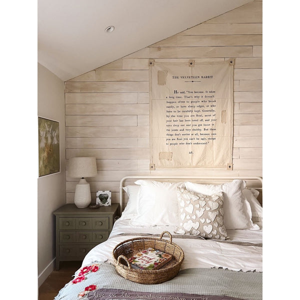 cream canvas wall hanging the night before christmas