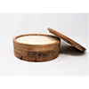 candle mango wood round lid natural