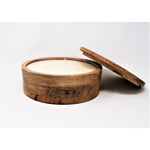 candle mango wood round lid natural