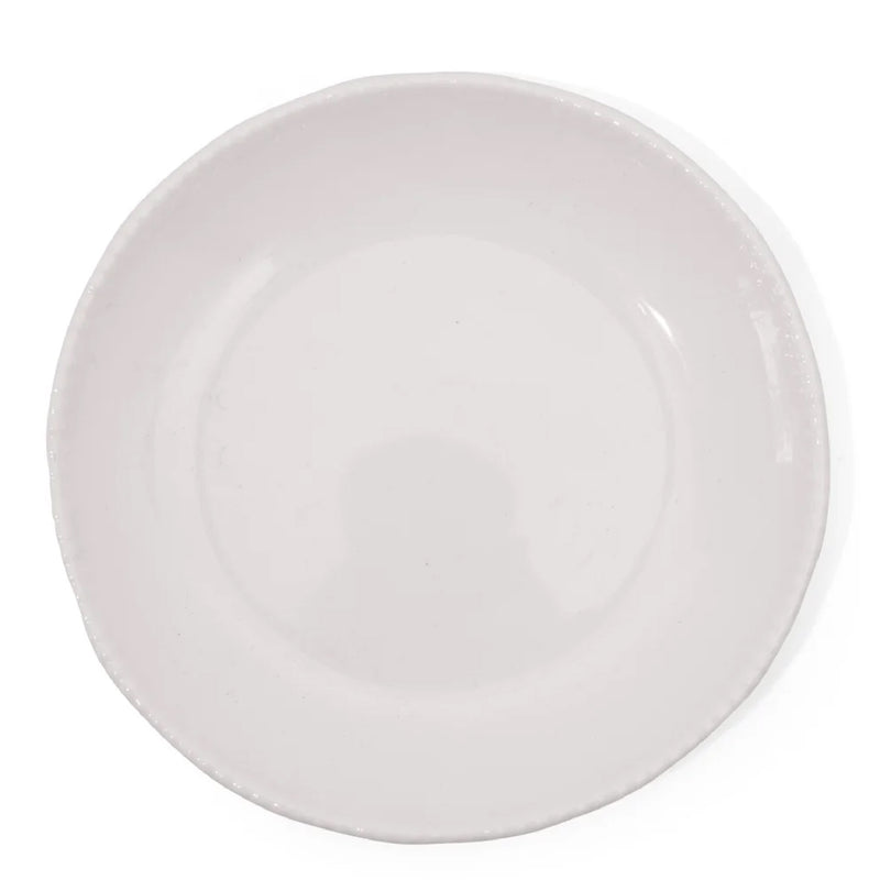 cream beaded rim melamine dinner plate